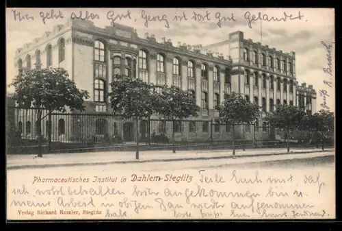 AK Berlin-Dahlem-Steglitz, Pharmazeutisches Institut