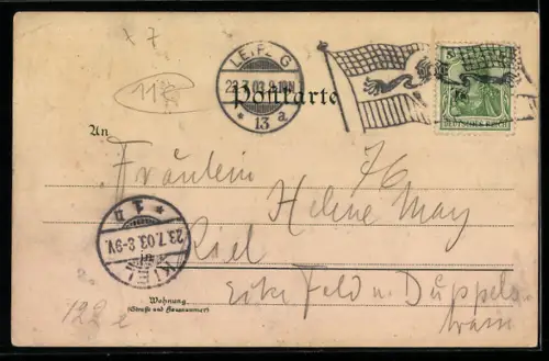 Lithographie Leipzig, Rathaus, Marktplatz