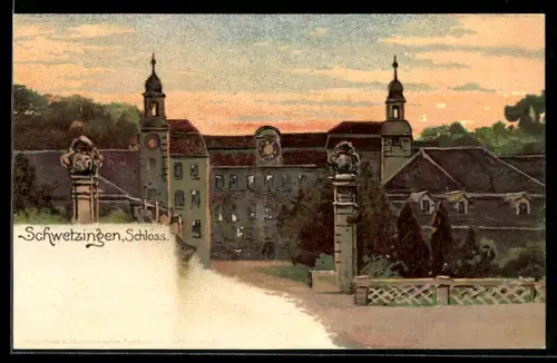 Lithographie Schwetzingen, Schloss