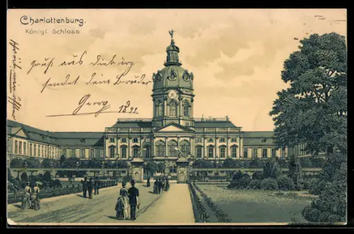 Lithographie Berlin-Charlottenburg, Königl. Schloss