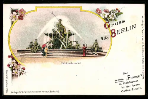 Lithographie Berlin, Schlossbrunnen