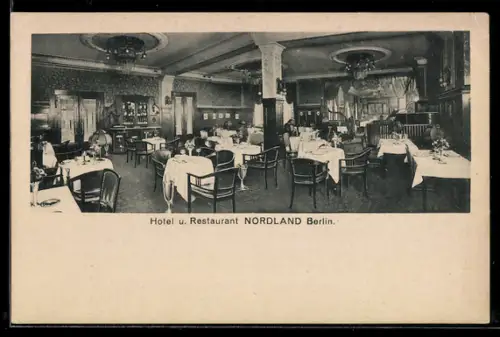 AK Berlin, Hotel und Restaurant Nordland, Speisesaal, Invalidenstrasse 115