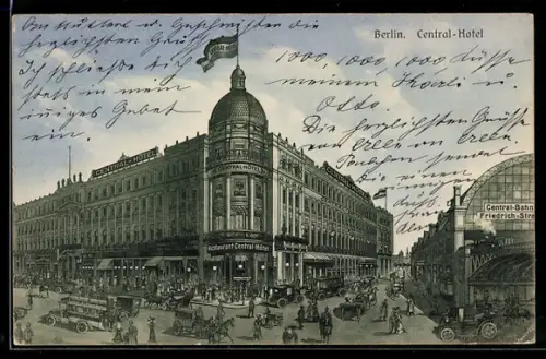 AK Berlin, Central-Hotel, Central-Bahnhof Friedrichstrasse