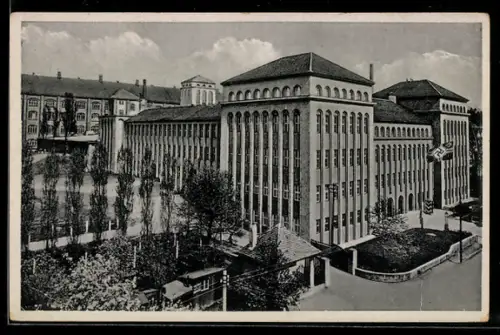 AK Freiberg /Sa., Kaserne, -Fahne