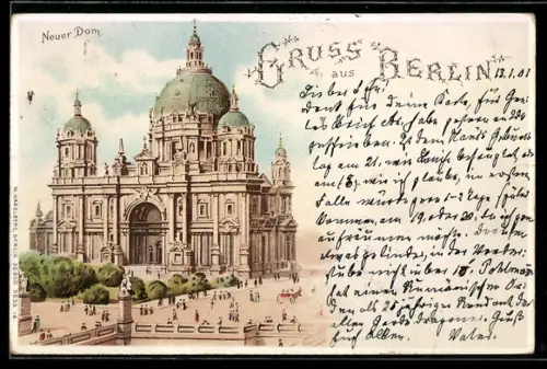 Lithographie Berlin, Neuer Dom