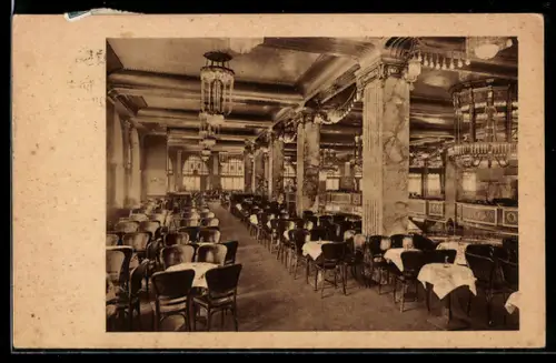 AK Berlin-Tiergarten, Kaffee Vaterland, Betrieb Kempinski, Am Potsdamer Platz, Innenansicht