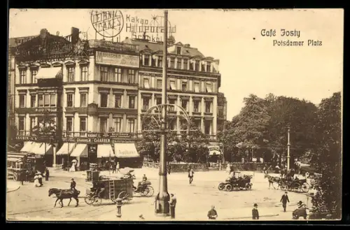 AK Berlin, Café Josty, Potsdamer Platz