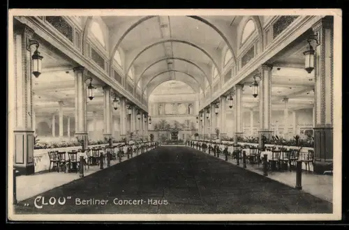AK Berlin, Berliner Concert-Haus Clou, Mauerstrasse 82, Innenansicht