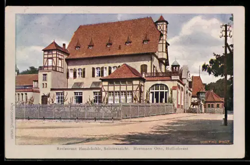 AK Grunewald, Restaurant Hundekehle, Hoflieferant Herrmann Otto