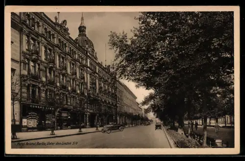 AK Berlin, Hotel Bristol, Unter den Linden 5/6