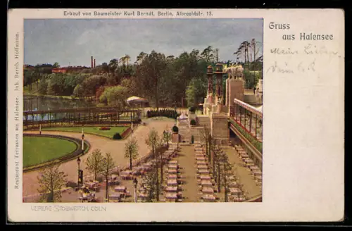 AK Berlin-Halensee, Restaurant Terrasse am Halensee, Inh. Kurt Berndt
