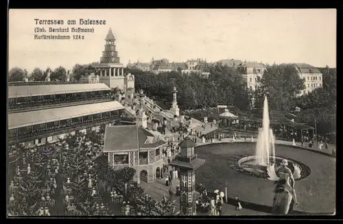 AK Berlin, Gasthaus Terrassen am Halensee, Kurfürstendamm 124a, Inh. Bernhard Hofmann