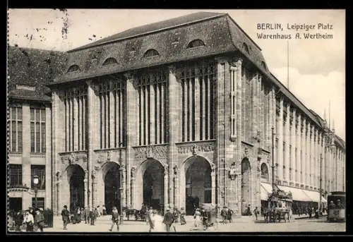 AK Berlin, Warenhaus A. Wertheim, Leipziger Platz