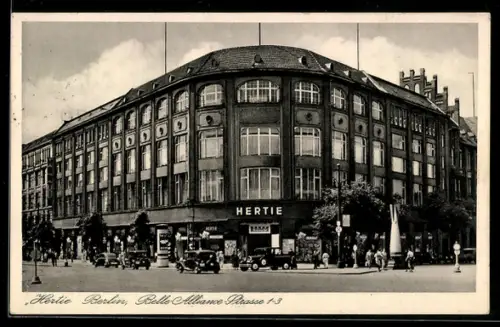 AK Berlin-Kreuzberg, Hertie Warenhaus, Belle-Alliance-Strasse 1-3