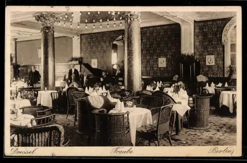 AK Berlin, Restaurant Dressel, Unter den Linden 50, Innenansicht