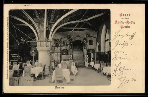 AK Berlin, Gasthof Kaiser-Keller, Remter