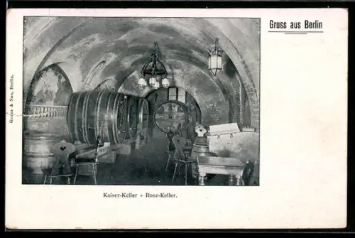 AK Berlin, Gasthaus Kaiser-Keller, Rose-Keller