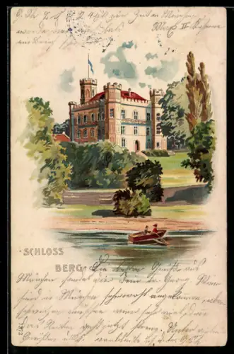 Lithographie Berg, Schloss Berg