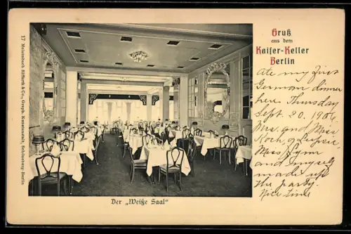 AK Berlin, Kaiser-Keller, Weisser Saal