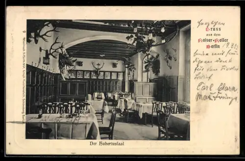 AK Berlin, Kaiser-Keller, Der Hubertussaal