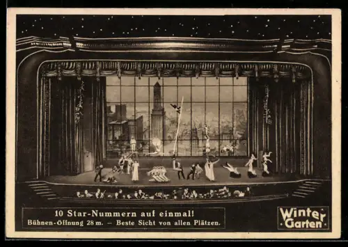 AK Berlin, Wintergarten Varieté, Bühnenansicht