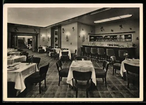 AK Berlin, Central-Hotel, Restaurant mit Barbüfett
