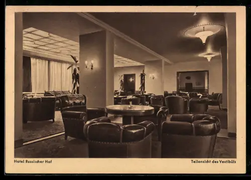 AK Berlin, Hotel Russischer Hof, Georgenstr. 21-22, Teilansicht des Vestibüls