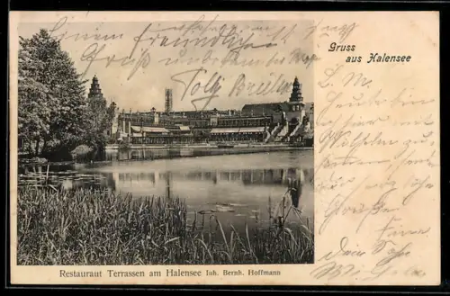 AK Berlin-Halensee, Restaurant Terrassen am Halensee, Inh. Bernh. Hoffmann