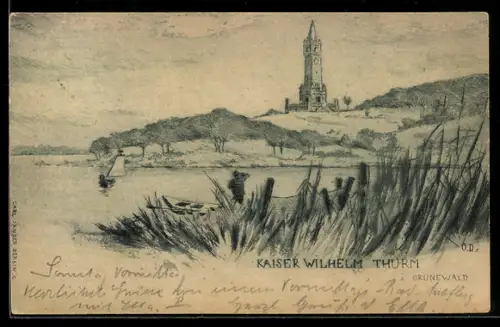 Künstler-AK Grunewald, Kaiser Wilhelm Thurm