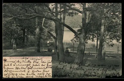 AK Berlin-Grunewald, Waldpartie bei Paulsborn