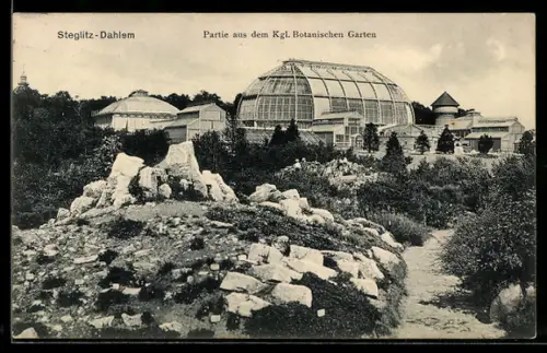 AK Berlin-Steglitz-Dahlem, Partie aus dem Kgl. Botanischen Garten