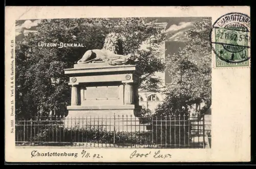AK Berlin-Charlottenburg, Lützow-Denkmal
