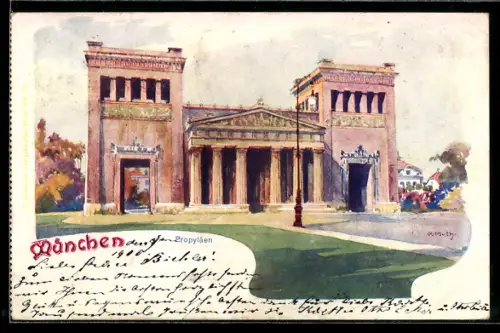 Künstler-AK München, Propyläen