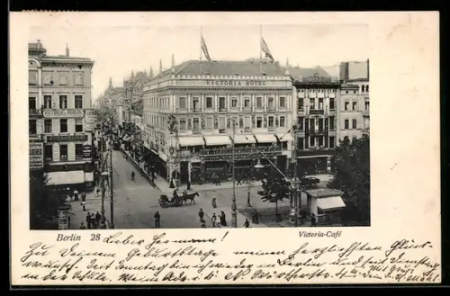 AK Berlin, Victoria-Hotel, Victoria-Café