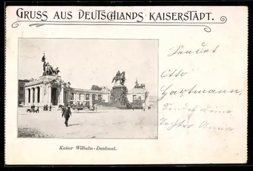 AK Berlin, Kaiser Wilhelm-Denkmal