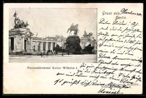 AK Berlin, Nationaldenkmal Kaiser Wilhelm I