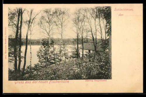 AK Berlin-Schlachtensee, Neue Fischerhütte Georg Stegemann