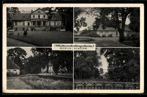 AK Berlin-Kladow, Müttererholungsheim, Gebäude und Parkanlagen