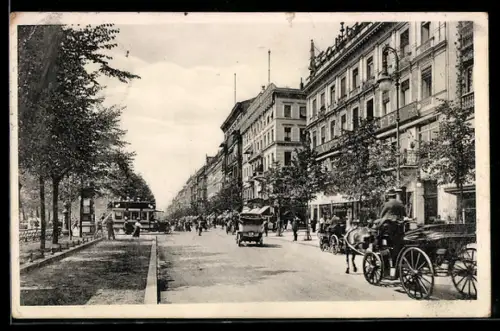 AK Berlin, Unter den Linden mit Victoria-Café