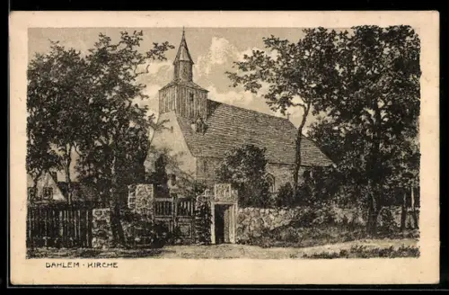 Künstler-AK Dahlem, Kirche
