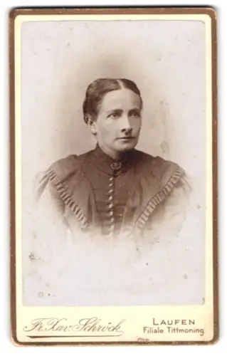 Fotografie Fr. Xav. Schröck, Laufen, Bezirksamtsgasse, Porträt einer Dame