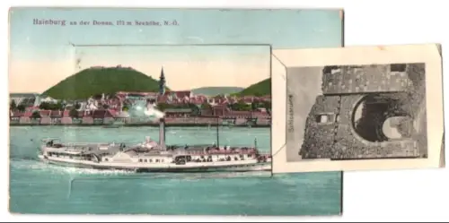 Leporello-AK Hainburg an der Donau, Schlossberg, Fischertor und Ungartor