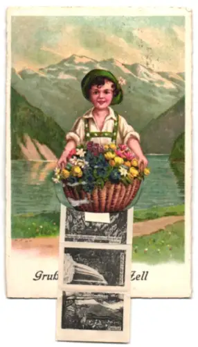 Leporello-AK Maria Zell, Wallfahrtskirche, Alpenbahn und Erlaufsee