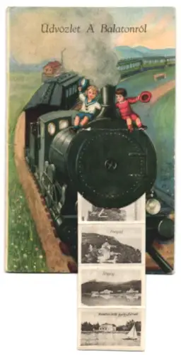 Leporello-AK Balaton, Siofok, Tihany, Fonyod