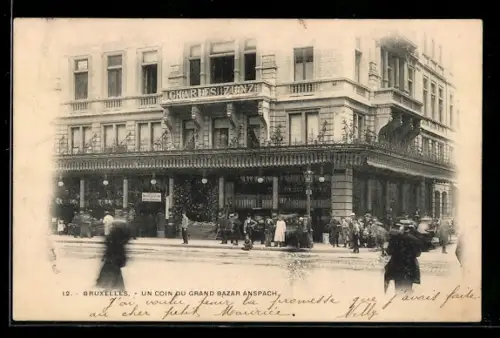 AK Bruxelles, Un Coin du Grand Bazar Anspach