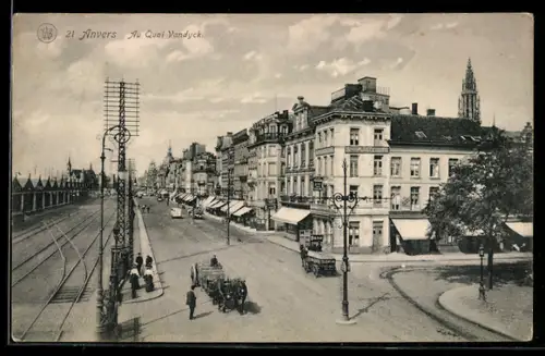 AK Anvers, Au Quai Vandyck