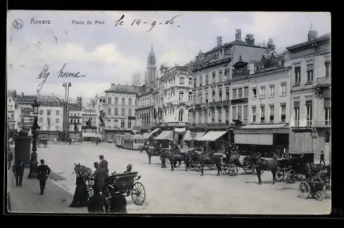 AK Anvers, Place de Meir