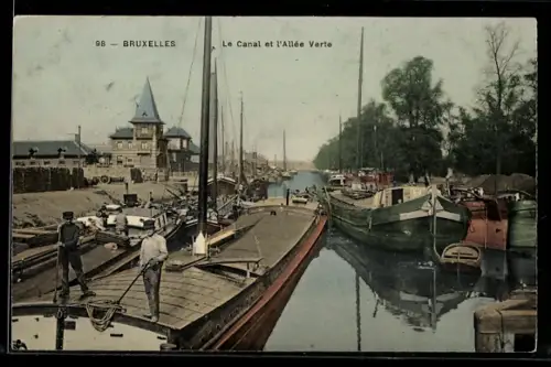 AK Bruxelles, Le Canal et l`Allée Verte