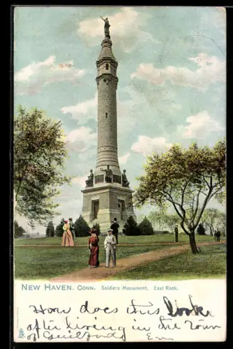AK New Haven, CT, Soldiers Monument, East Rock