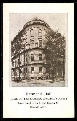 AK Detroit, MI, Harmonie Hall, Centrer Str.